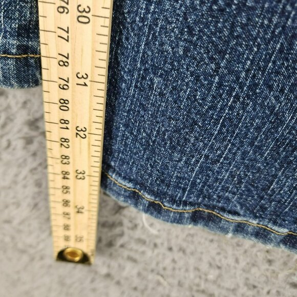 Wrangler Jeans Womens 5 Tall Dark Wash Stretch Mid Rise Bootcut - Picture 7 of 15